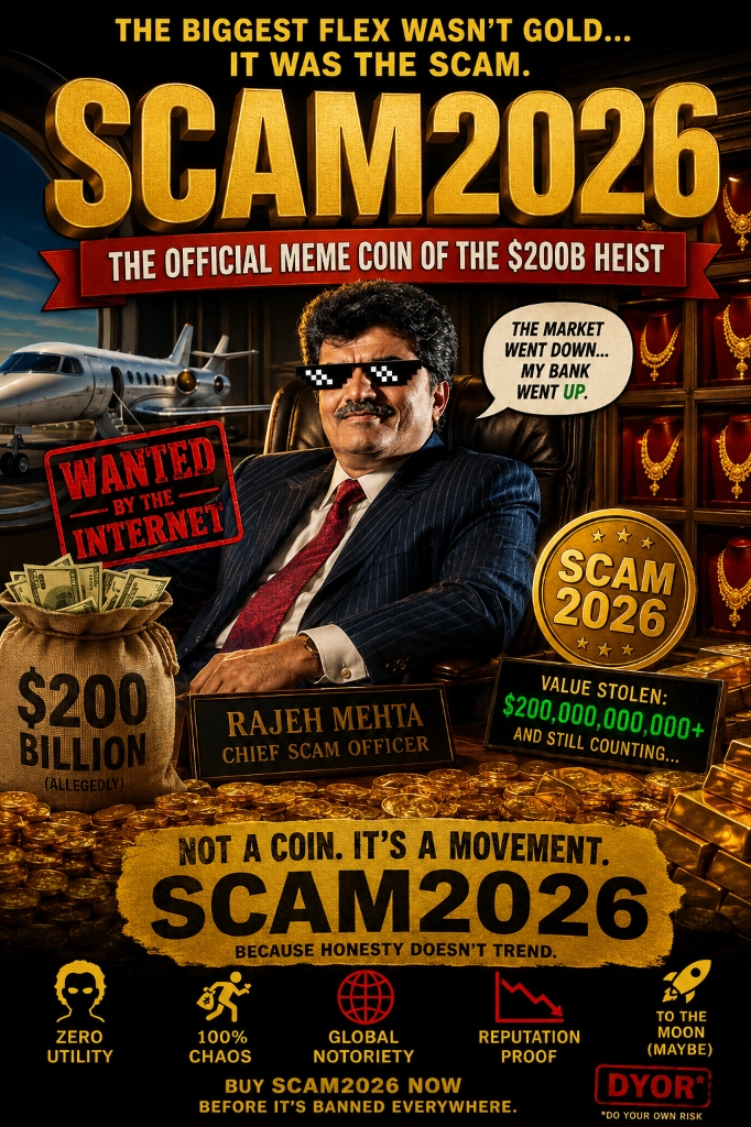 SCAM2026 Satirical Controversy Poster